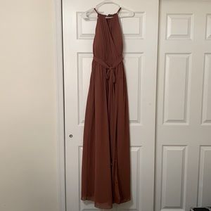 Long chiffon bridesmaid dress from Revelry